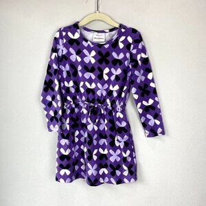 Hanna Andersson Purple Floral Long Sleeve Dress 4